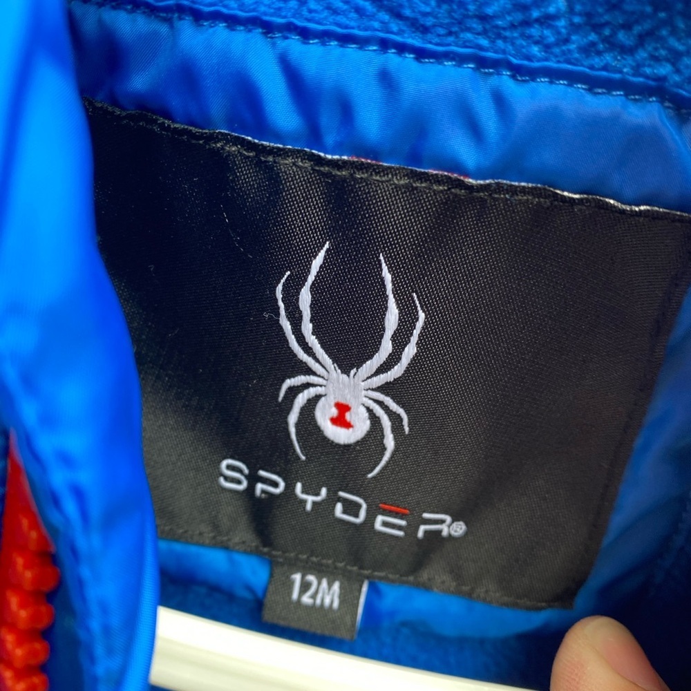 Spyder Blue and Yellow Puffer Jacket - Picture 5 of 6